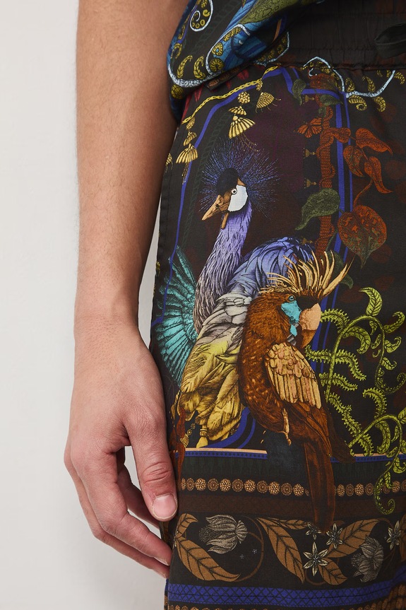 Medicine pantaloni scurți pentru bărbați, cu adaos de in multicolor RS26-SZM650