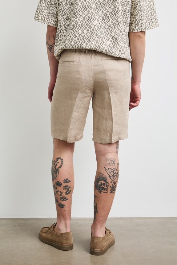 Îmbrăcăminte Medicine pantaloni scurți chinos pentru bărbați, din in RS26-SZM705 bej