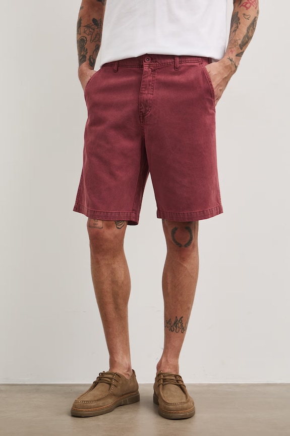 Szorty chino męskie z lyocellem RS26-SZM802 bordowy RS26