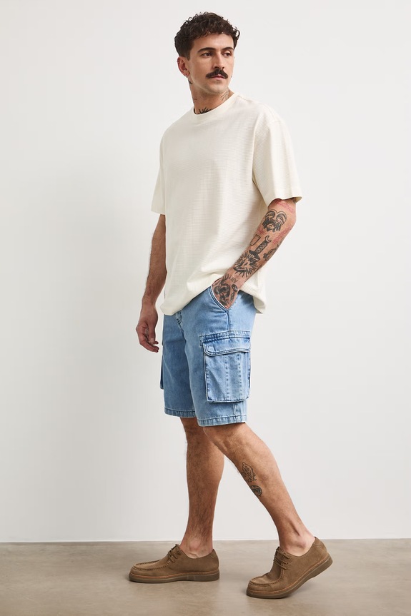 Medicine šortky cargo pánske bavlnené modrá RS26-SZMA21