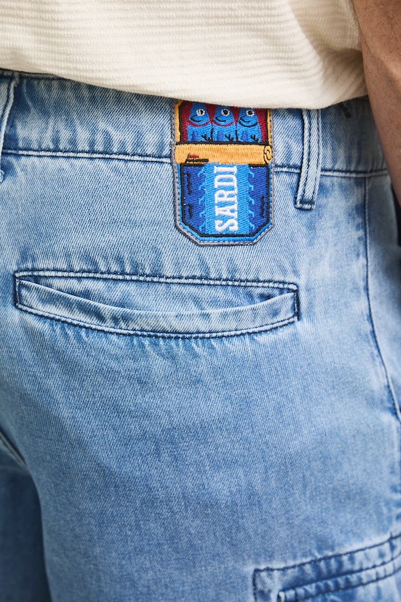 Medicine šortky cargo pánske bavlnené RS26-SZMA21 modrá