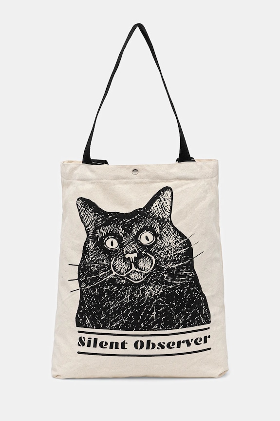 Torebka shopper bawełniana by Aleksandra Czarny, Grafika Polska multicolor RS26-TCD451