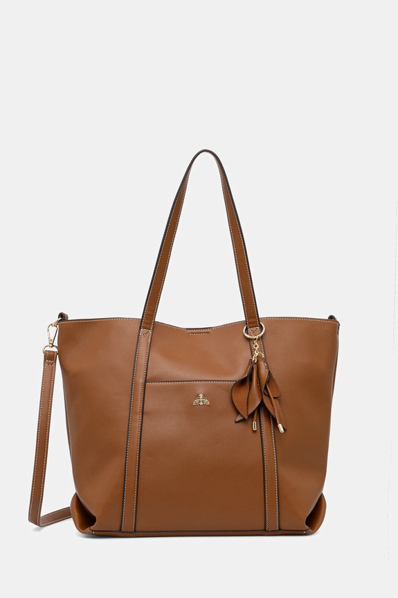 Kabelka dámská z ekokůže RS26-TOD306 hnědá RS26