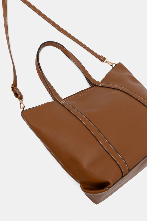 Kabelka dámská z ekokůže hnědá RS26-TOD306