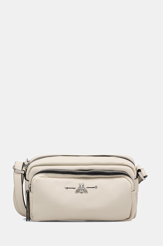 Medicine torebka crossbody damska z imitacji skóry beżowy RS26-TOD505