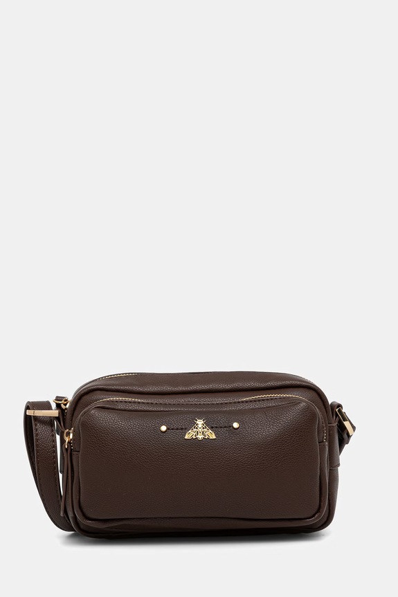 Dámska crossbody kabelka z imitácie kože Medicine hnedá RS26-TOD505
