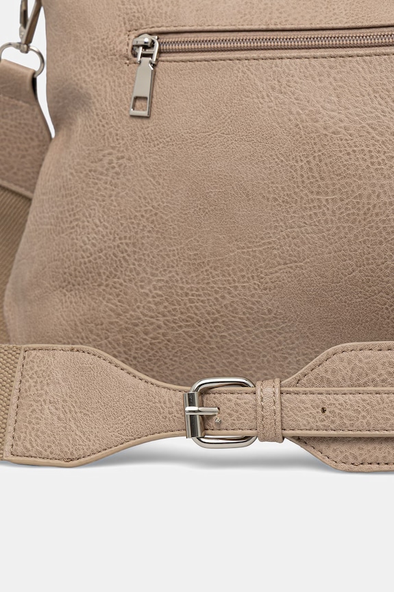 Torebka crossbody damska z imitacji skóry RS26-TOD601 beżowy
