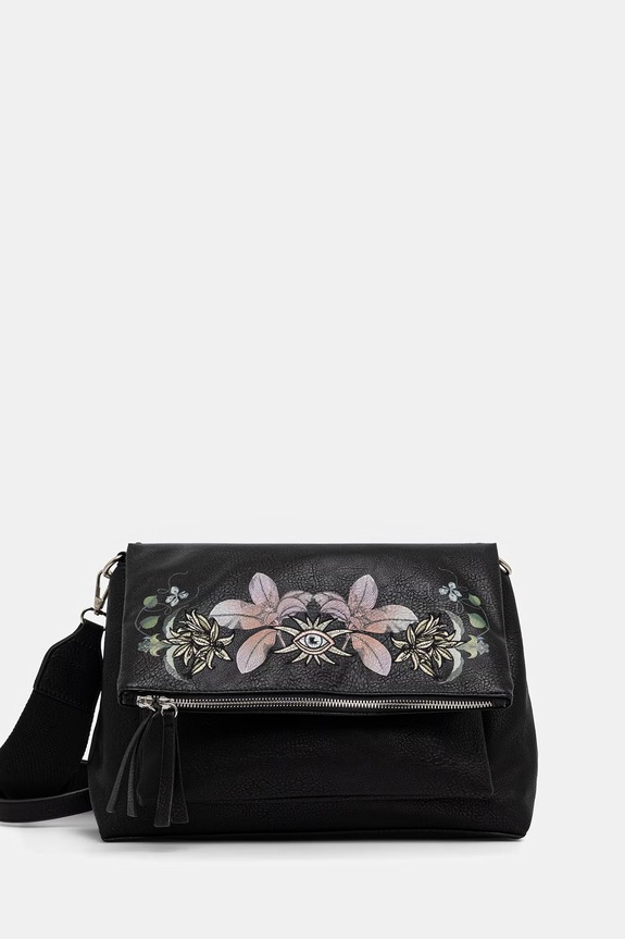 Torebka crossbody damska z imitacji skóry czarny RS26-TOD601