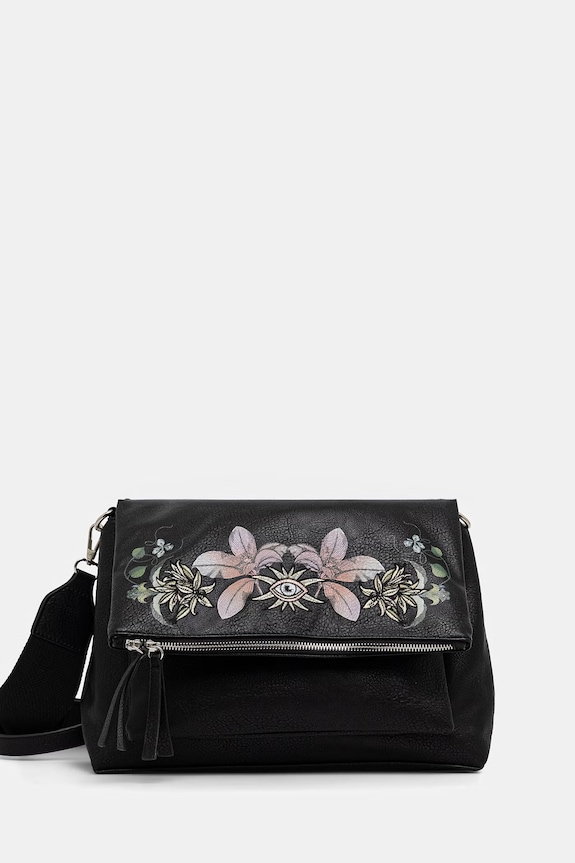 Torebka crossbody damska z imitacji skóry czarny RS26-TOD601