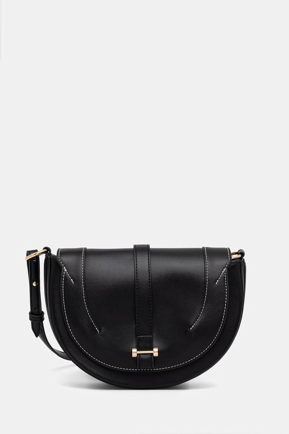 Torebka crossbody damska z imitacji skóry RS26-TOD602 czarny RS26