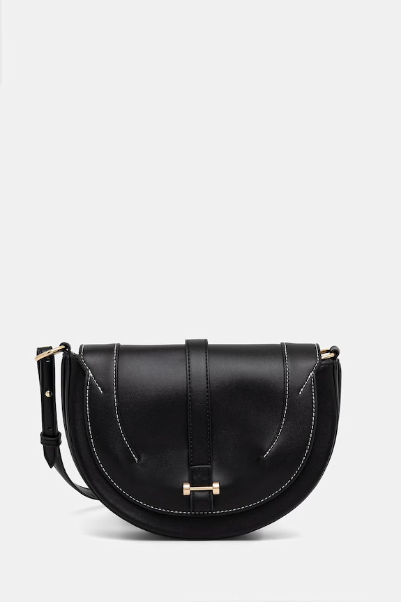 Torebka crossbody damska z imitacji skóry RS26-TOD602 czarny RS26