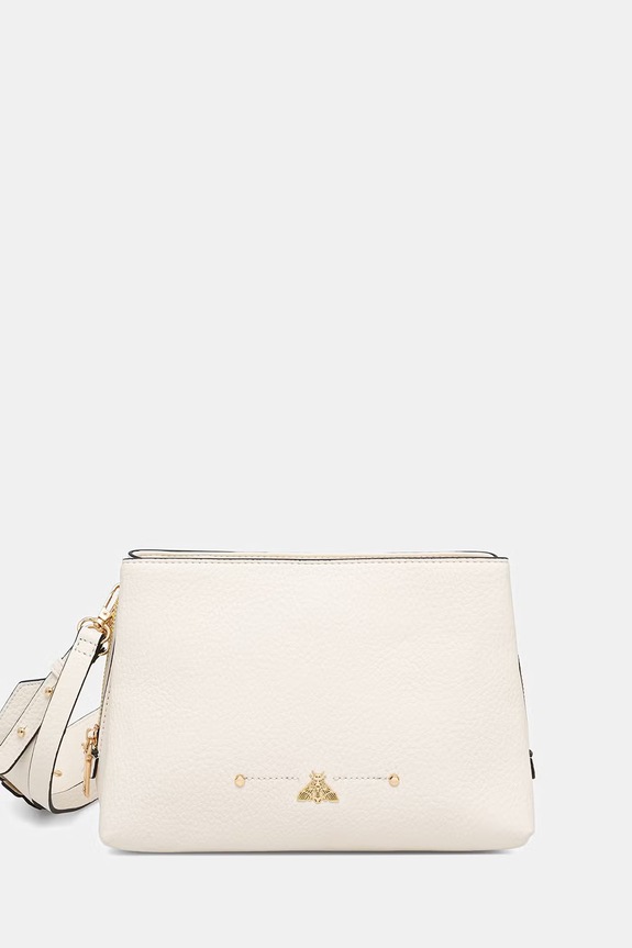 Torebka crossbody damska z imitacji skóry beżowy RS26-TOD800