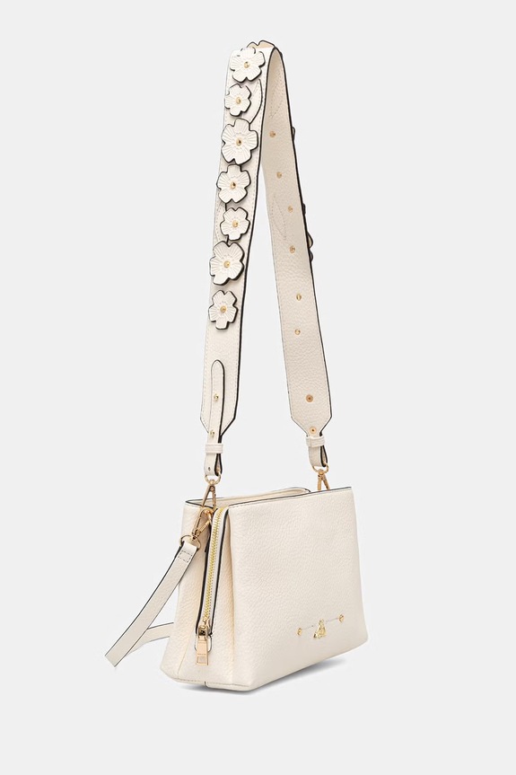 Torebka crossbody damska z imitacji skóry RS26-TOD800 beżowy RS26