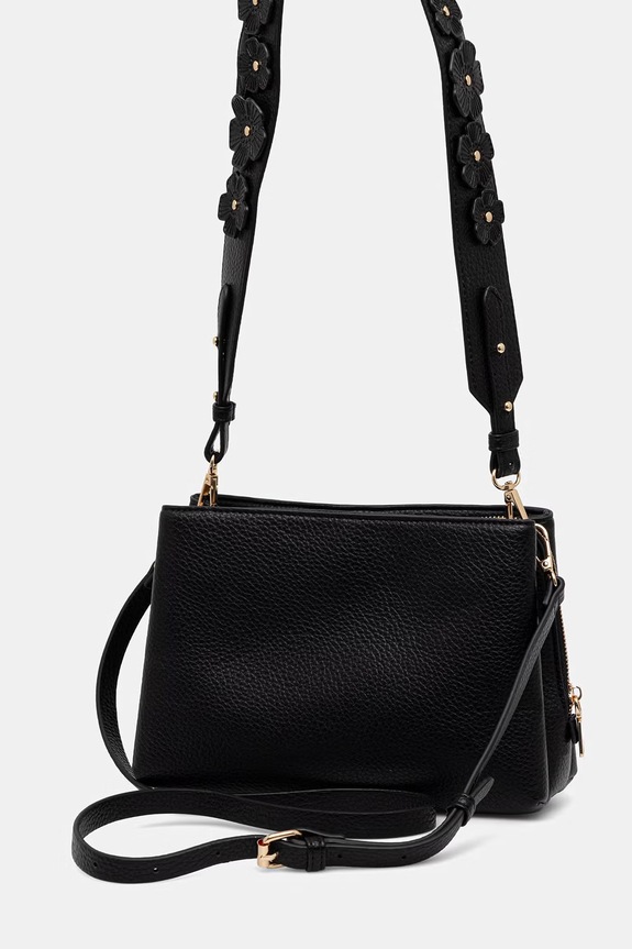 Akcesoria Torebka crossbody damska z imitacji skóry RS26-TOD800 czarny