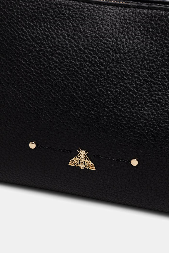 Torebka crossbody damska z imitacji skóry czarny RS26-TOD800