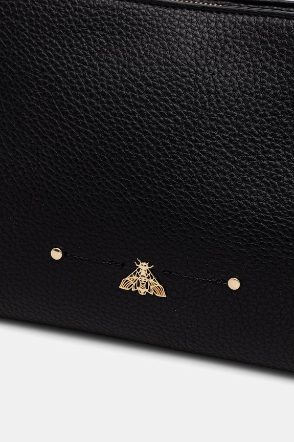 Torebka crossbody damska z imitacji skóry czarny RS26-TOD800