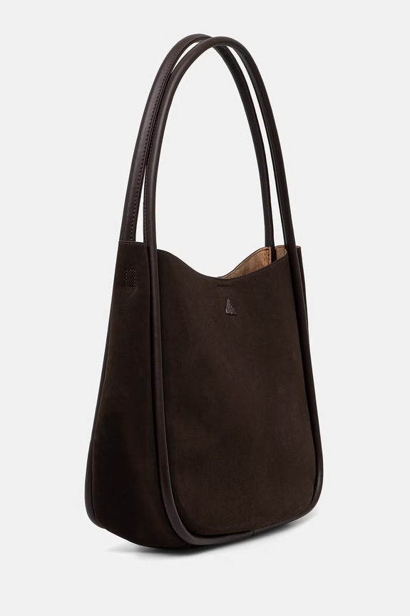 Torebka shopper damska z imitacji skóry RS26-TOD802 brązowy RS26