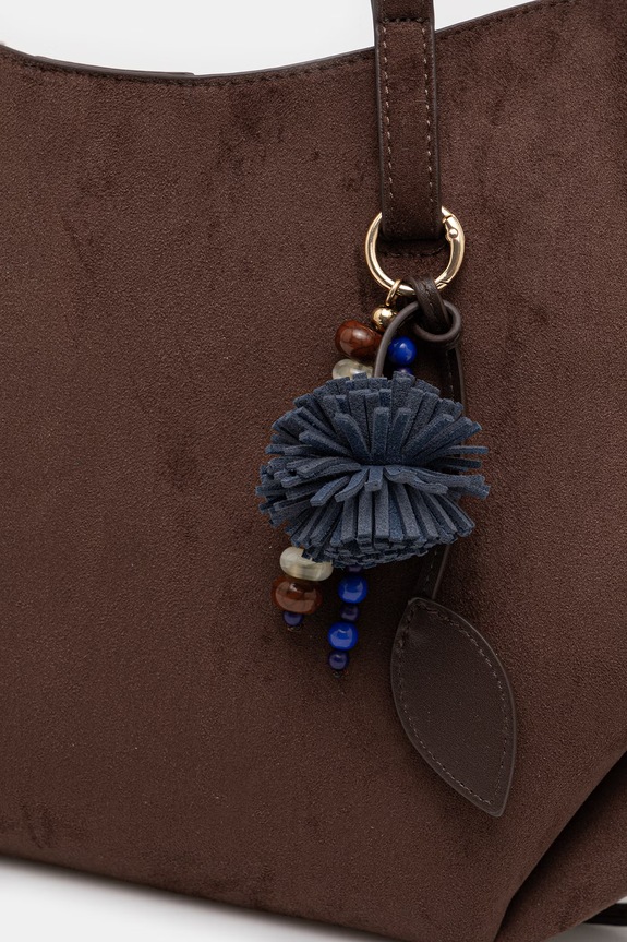 Nákupní taška dámská z imitace semiše RS26-TOD803 hnědá