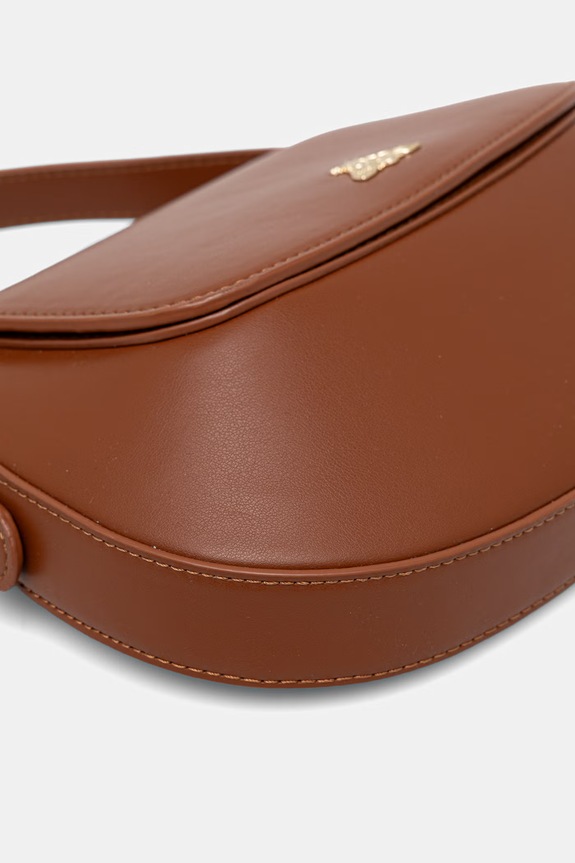 Torebka crossbody damska z imitacji skóry brązowy RS26-TOD805