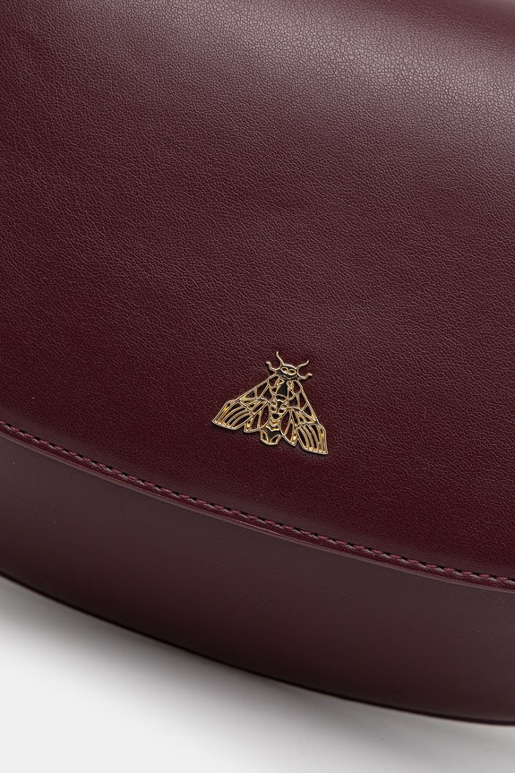 Torebka crossbody damska z imitacji skóry bordowy RS26-TOD805