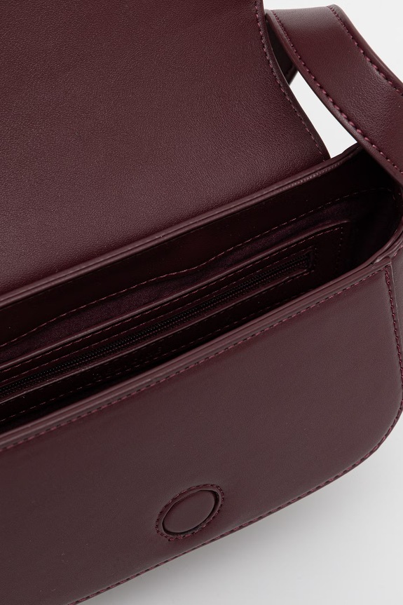 Torebka crossbody damska z imitacji skóry RS26-TOD805 bordowy