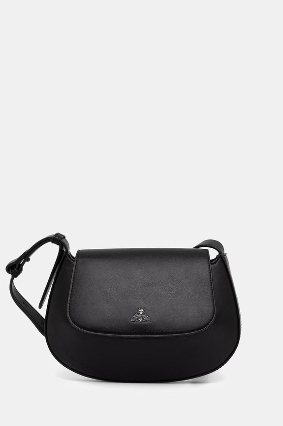 Torebka crossbody damska z imitacji skóry czarny RS26-TOD805