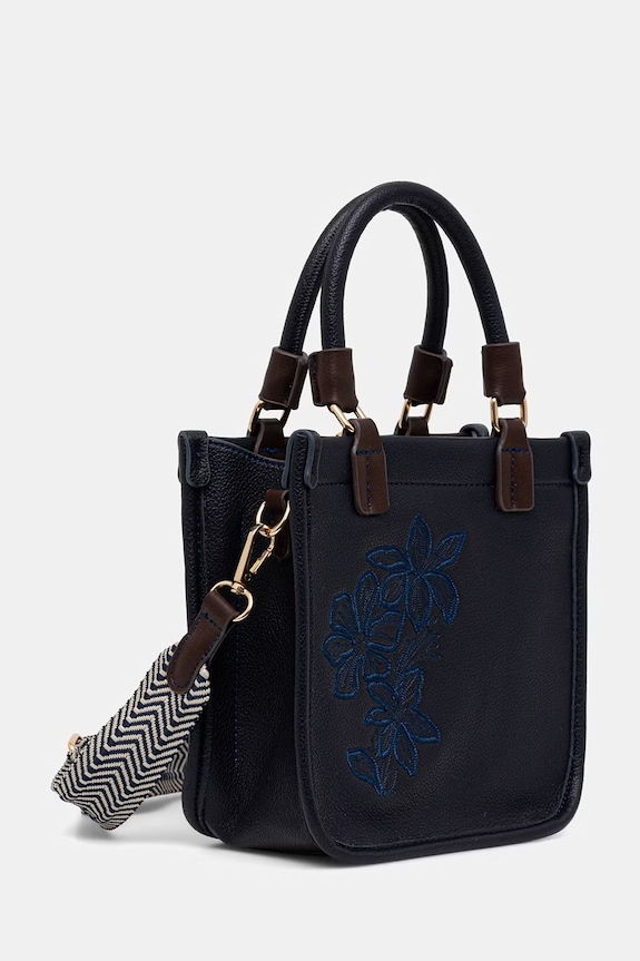 Medicine geantă crossbody pentru femei, cu imitație de piele RS26-TOD806 bleumarin RS26