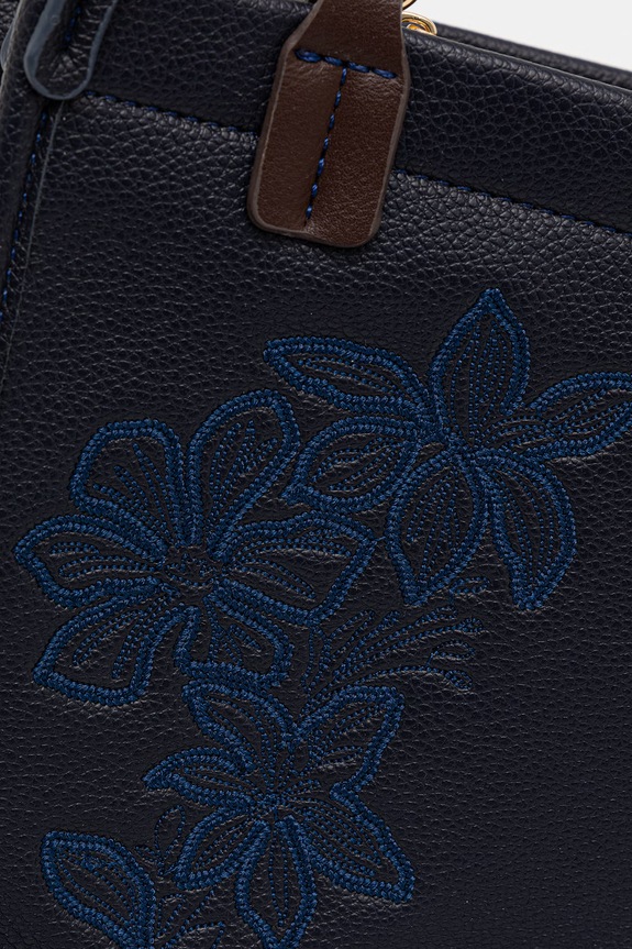 Medicine geantă crossbody pentru femei, cu imitație de piele bleumarin RS26-TOD806