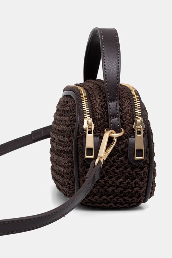 Medicine torebka crossbody damska pleciona RS26-TOD807 brązowy RS26