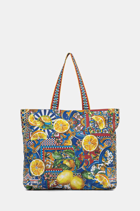 Medicine torebka shopper damska bawełniana multicolor RS26-TOD812