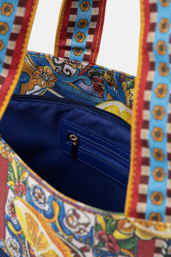 Medicine torebka shopper damska bawełniana RS26-TOD812 multicolor