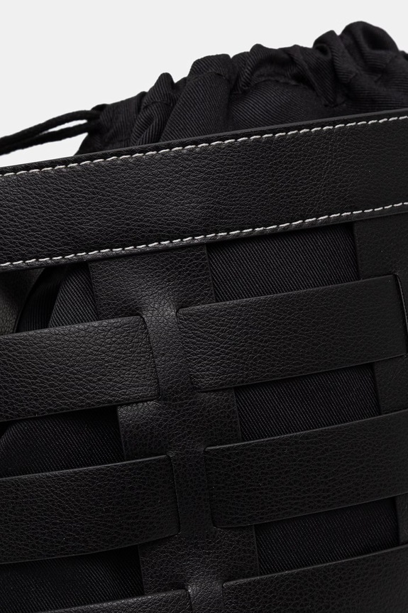 Torba damska bucket bag z imitacji skóry RS26-TOD813 czarny