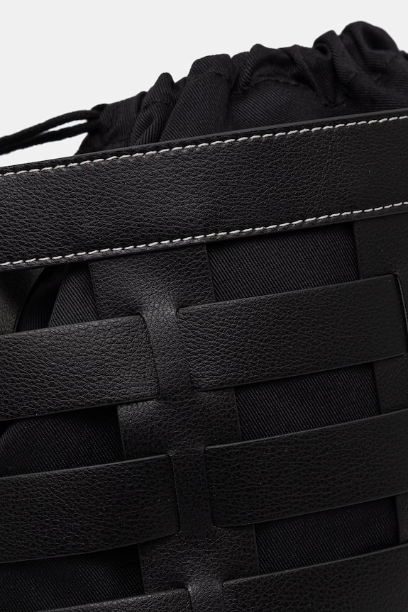 Torba damska bucket bag z imitacji skóry RS26-TOD813 czarny
