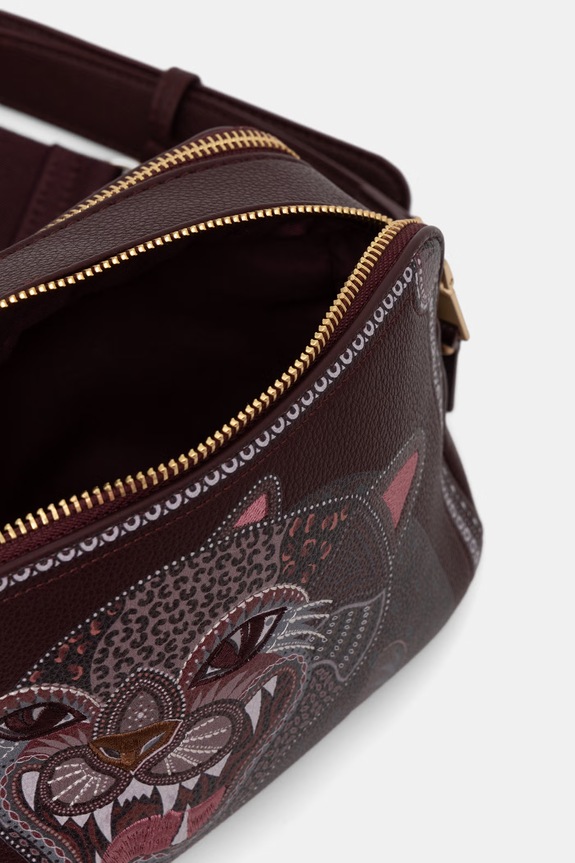 crossbody kabelka dámska z imitácie kože RS26-TOD905 burgundské
