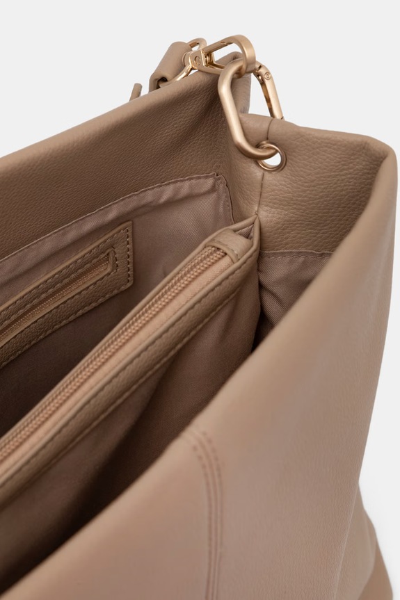 kabelka typu shopper dámska z imitácie kože RS26-TOD909 béžová