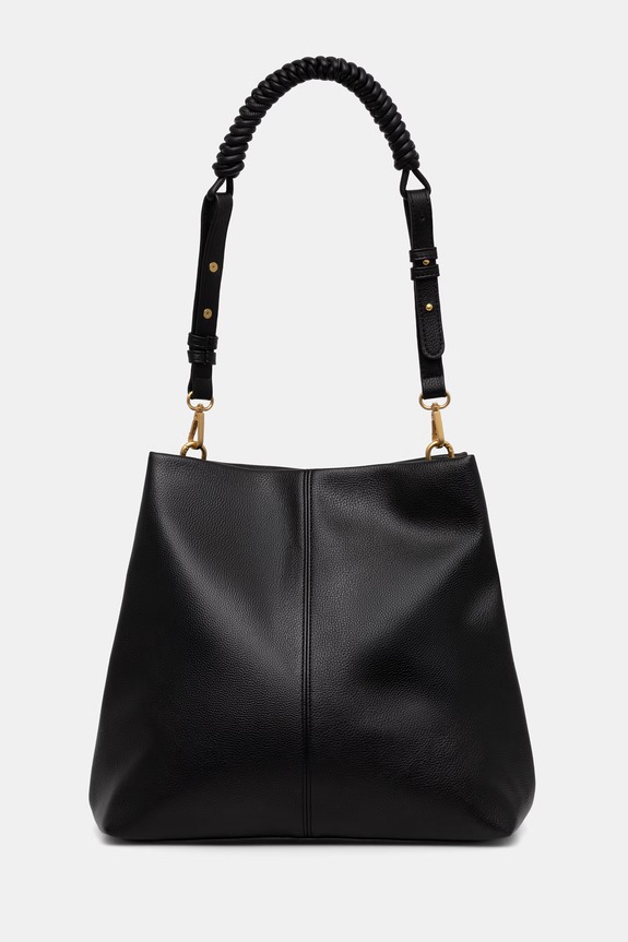 Kabelka typu shopper dámska z imitácie kože čierna RS26-TOD909