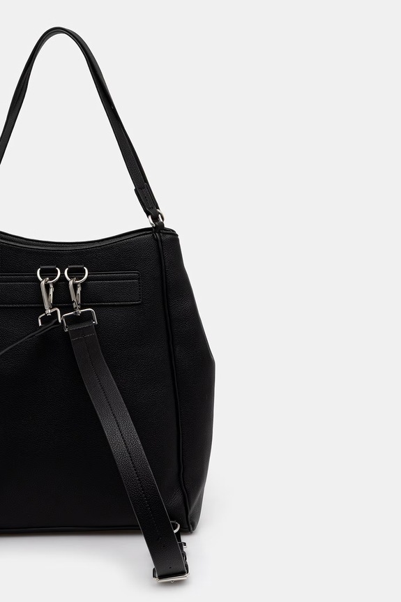 Akcesoria Plecak damski z imitacji skóry RS26-TPD504 czarny