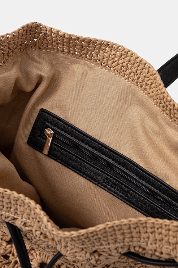 Taška na ruksak dámska pletená RS26-TPD801 béžová