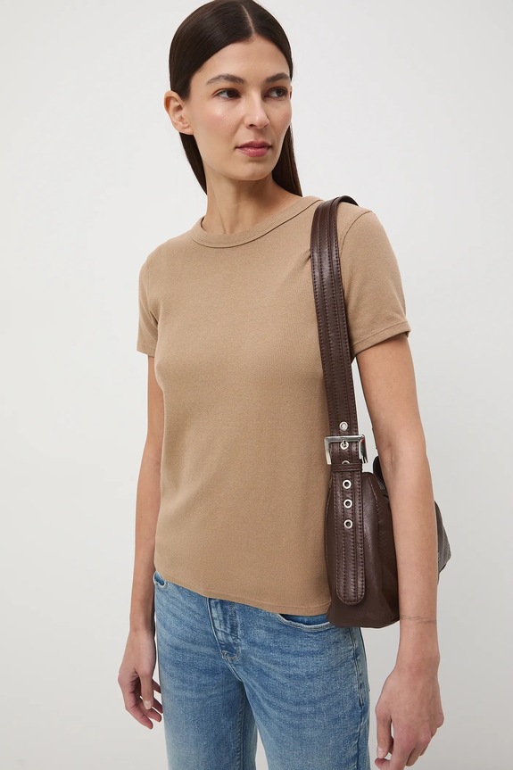 Tričko dámske s modálom okrúhly béžová RS26-TSD011