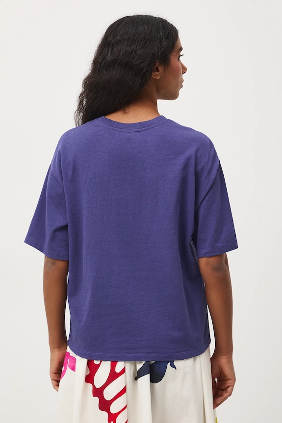 Odzież T-shirt bawełniany damski gładki RS26-TSD020 fioletowy