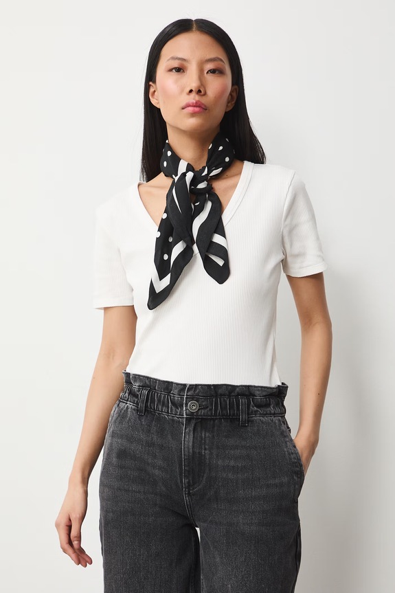 Bavlnené tričko dámske s elastanom vrúbkovaný s elastanom béžová RS26-TSD031