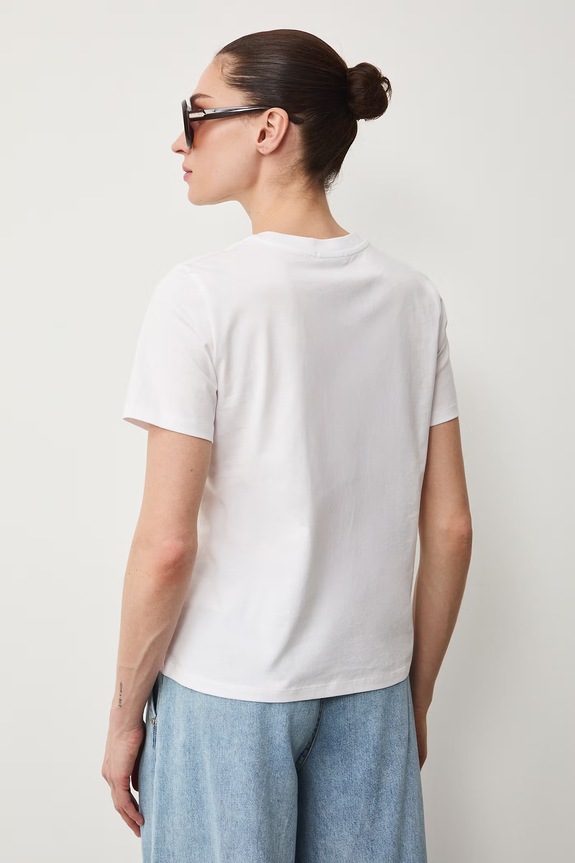 Odzież T-shirt damski bawełniany RS26-TSD050 biały