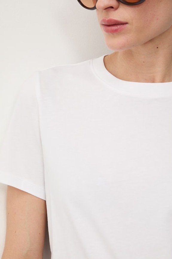 T-shirt damski bawełniany RS26-TSD050 biały