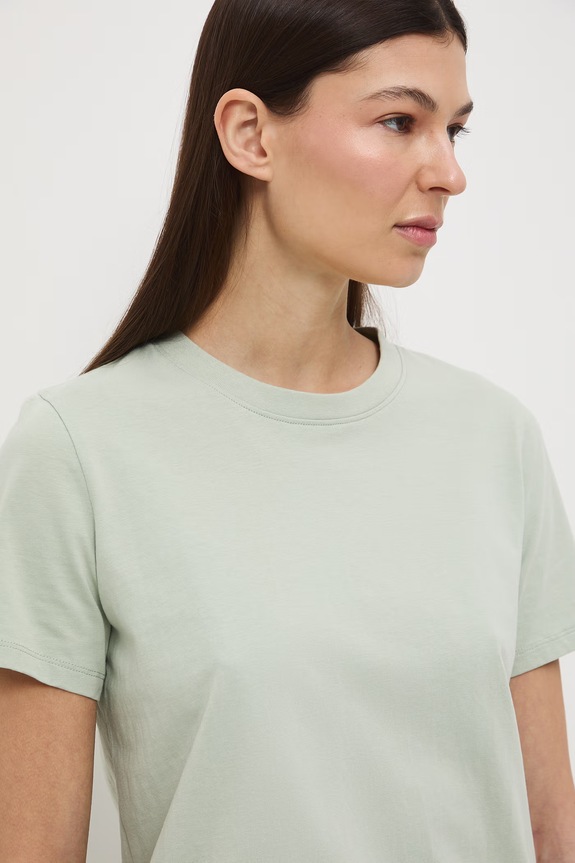 T-shirt damski bawełniany zielony RS26-TSD050
