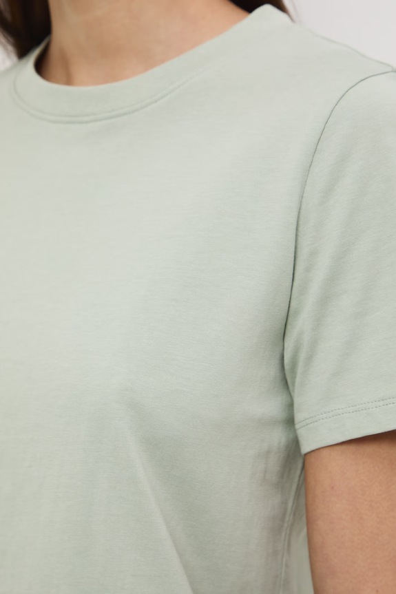 T-shirt damski bawełniany RS26-TSD050 zielony