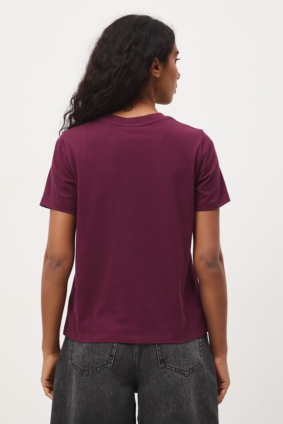 Odzież t-shirt damski bawełniany RS26-TSD050 bordowy