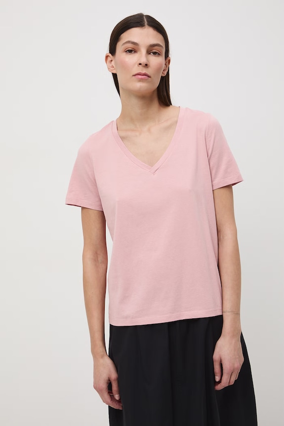 t-shirt damski bawełniany różowy RS26-TSD052