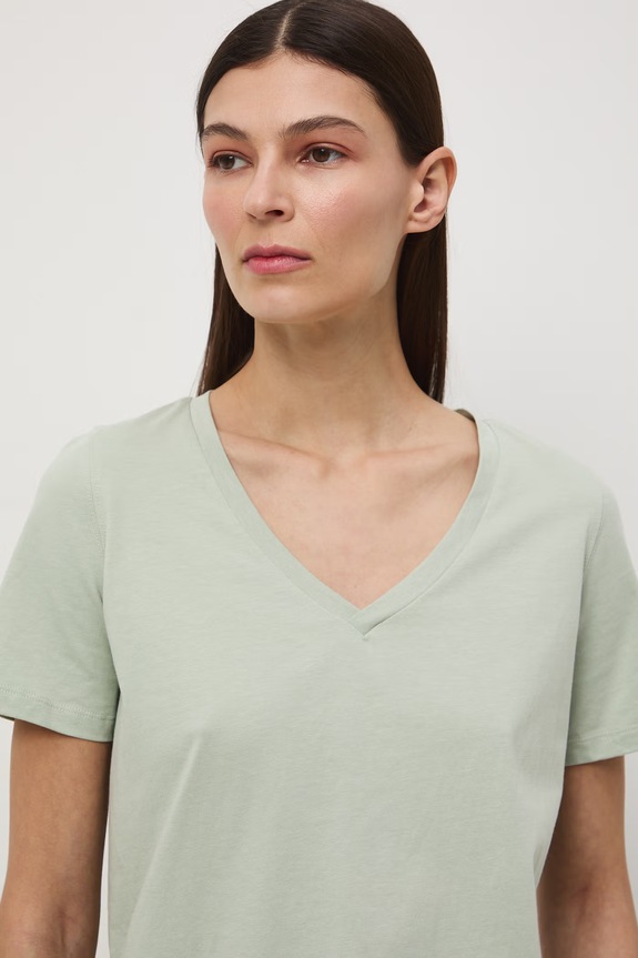 T-shirt damski bawełniany zielony RS26-TSD052