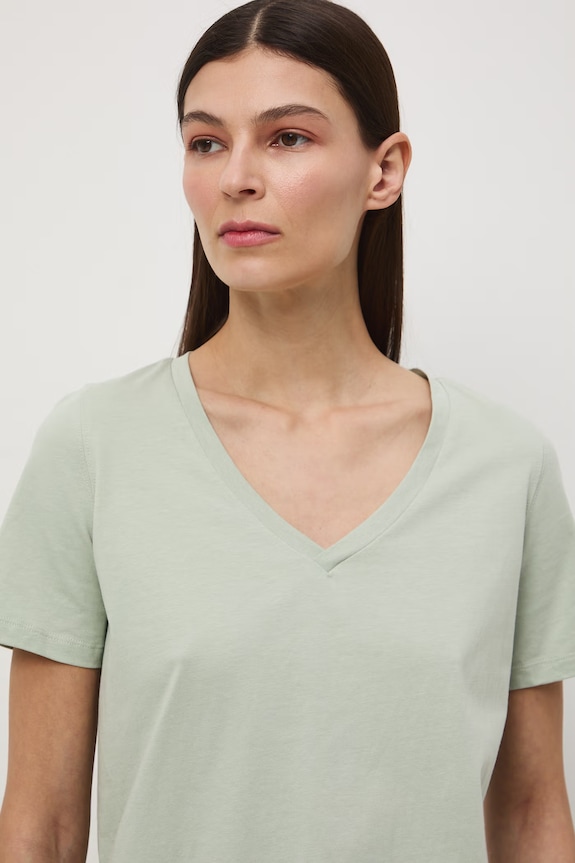 T-shirt damski bawełniany zielony RS26-TSD052