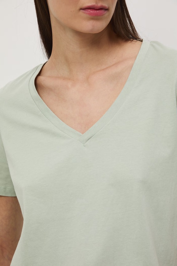 T-shirt damski bawełniany RS26-TSD052 zielony